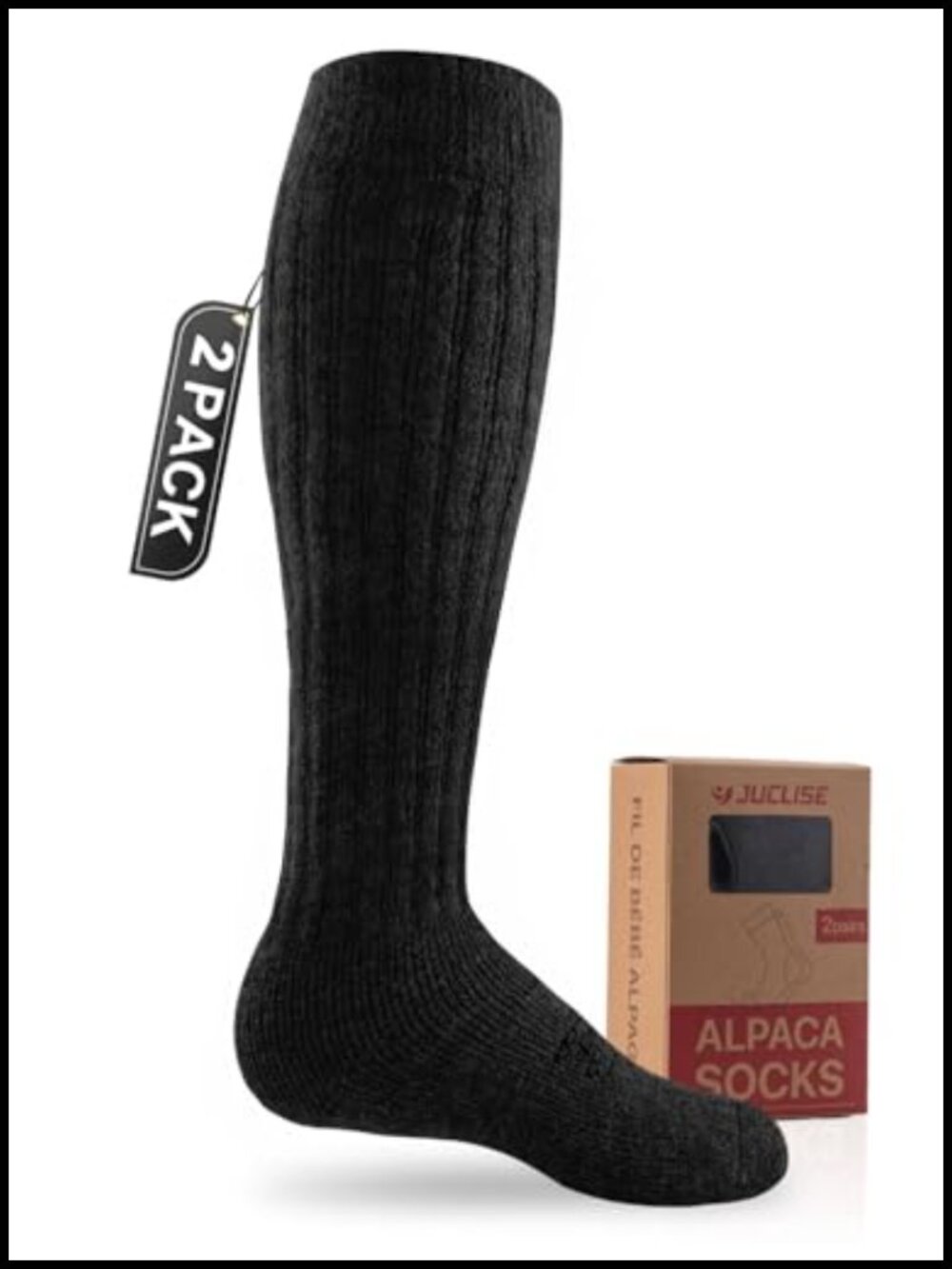Alpaca Wool Knee High Boot Socks Heavyweight Thermal Winter